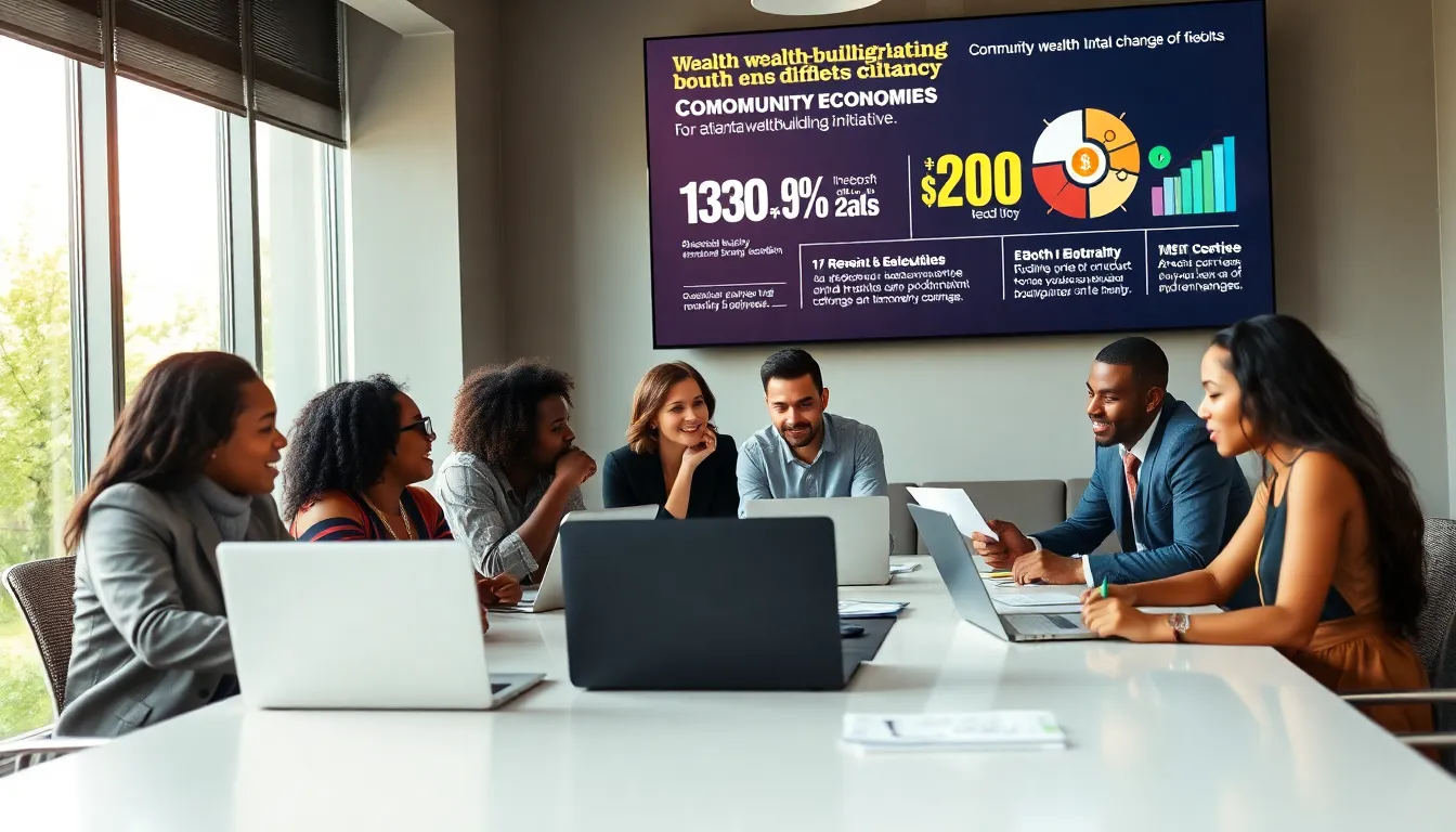diverse team collaborating on financial strategies in a modern office.